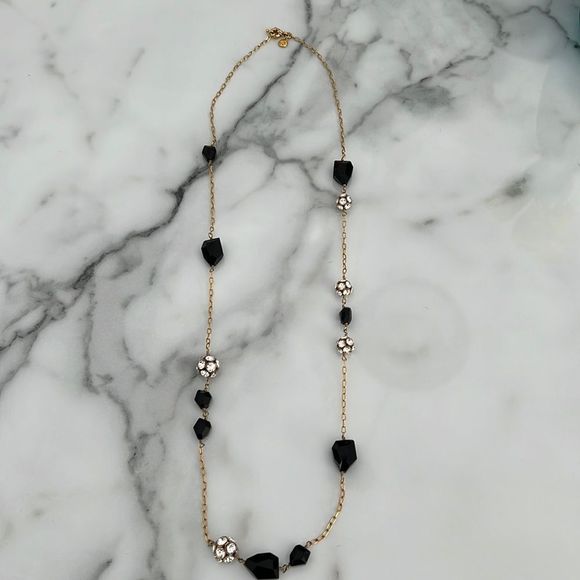 J. Crew Gold Chain and Bead Necklace - Picture 2 of 9